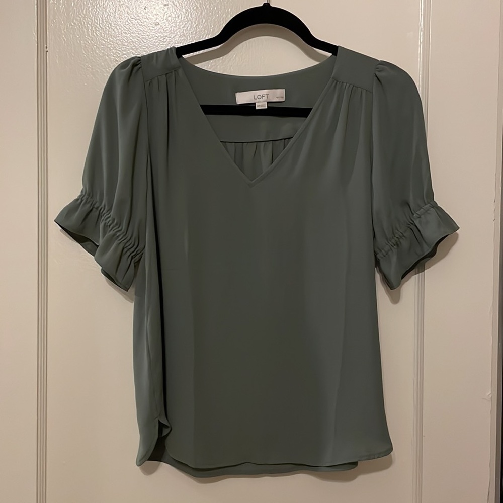 ✨SOLD✨ Sage Green Top from Loft
